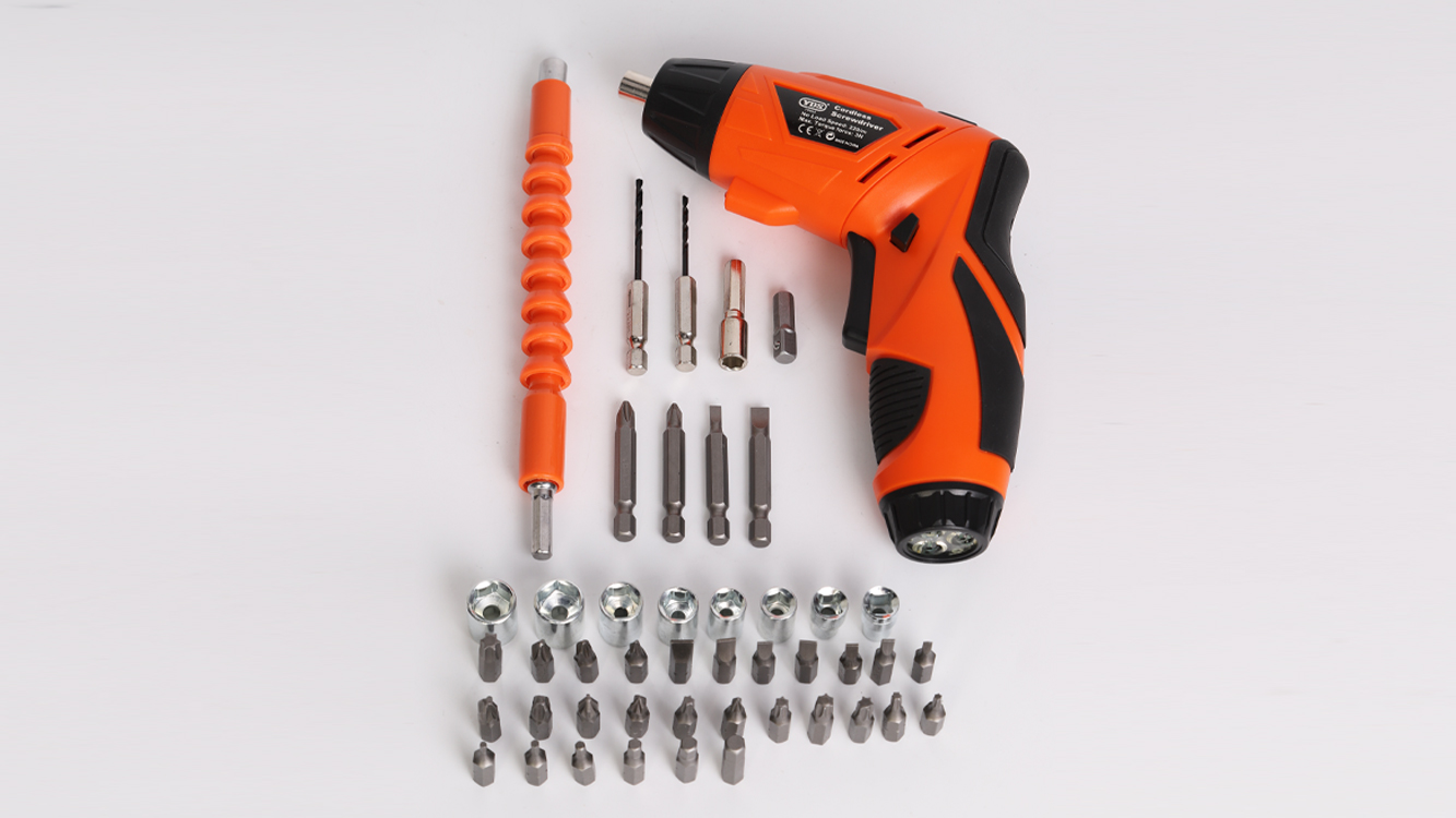 46-piece set of charging screwdriver bit head set with light